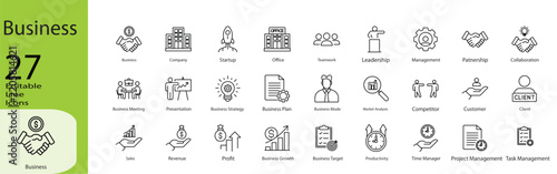 Business icon set. 