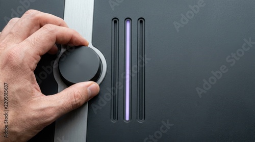 Hand Adjusting Technology Control Dial with Illuminated Channel