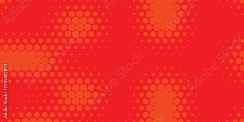 Dots pop art halftone with red background modern art banner template future technology concept design, halftone dots red and white color pattern gradient grunge dotted texture effect background.
