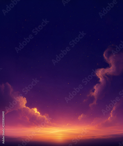 Aurora Borealis Night Sky Magical Background
