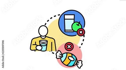 Person holding a glass of water, a no thirst concept by managing hunger and satiety with healthy choices over unhealthy snacks