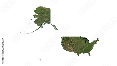 United States Geological Map with Hillshade Relief, High Resolution Terrain PNG