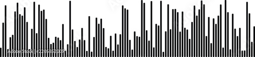 Uneven vertical black bars representing dynamic data fluctuations
