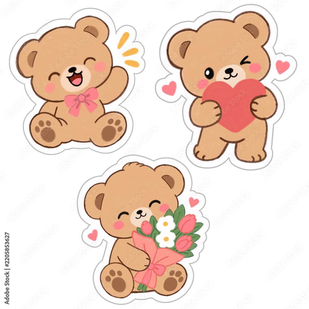 Obraz premium teddy bear and teddy bears