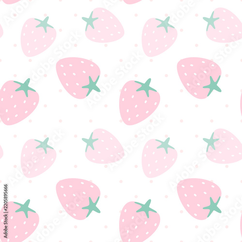 seamless pattern with strawberries