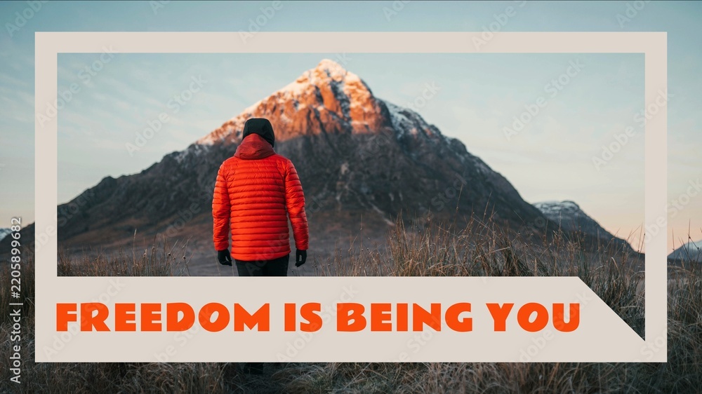 Obraz premium Freedom quote blog banner template