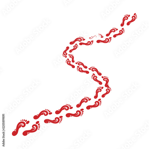 Lakshmi footprints path for dhanteras and diwali celebration