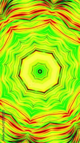 Vibrant Abstract Kaleidoscope Pattern with Starburst Effect.