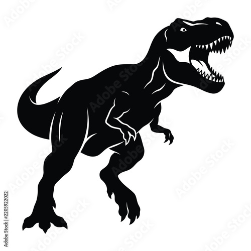 Black silhouette of a Tyrannosaurus rex