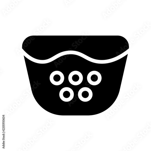 Laundry icon black silhouette that can be used to apply to textiles to give instructions on how to use this clothing