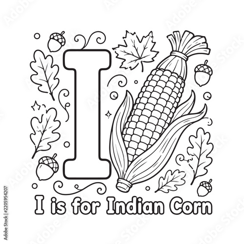 Autumn ABC Coloring Pages 