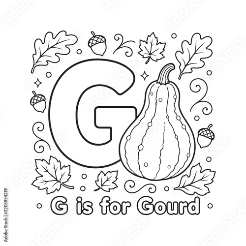 Autumn ABC Coloring Pages 