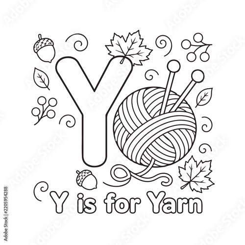 Autumn ABC Coloring Pages 