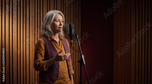 Mature narrator performs an emotional chapter scene