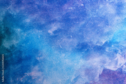 Blue Abstract Watercolor Paper Texture Background