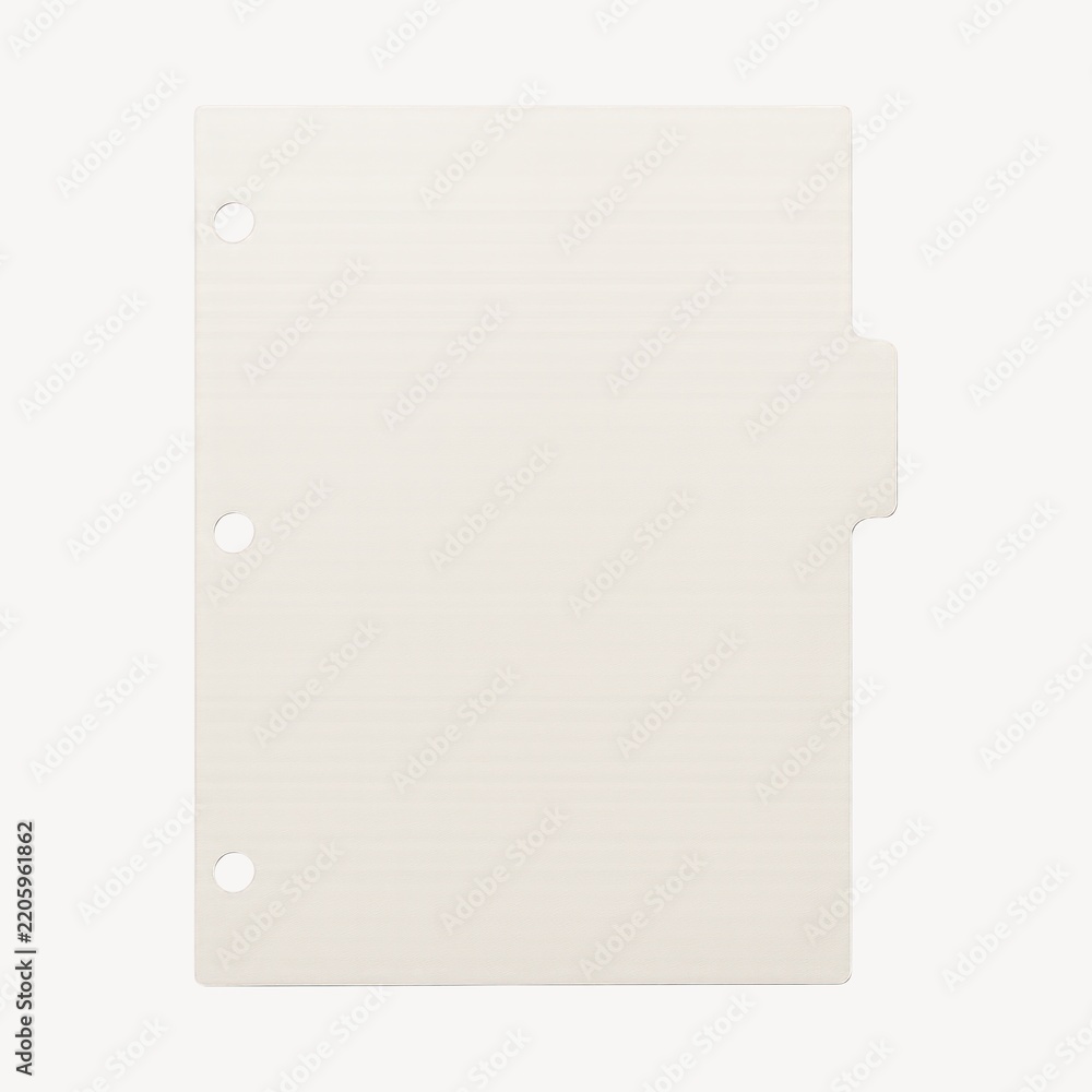 Obraz premium Blank tabbed divider with holes.