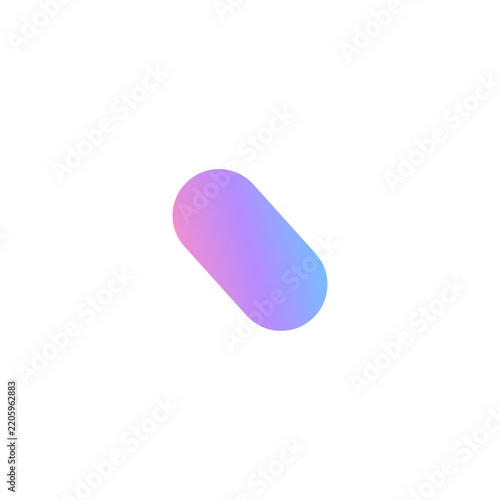 Pink Blue Gradient Short Capsule Design Element