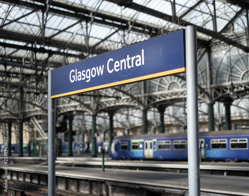 Glasgow Central Railway Station Sign