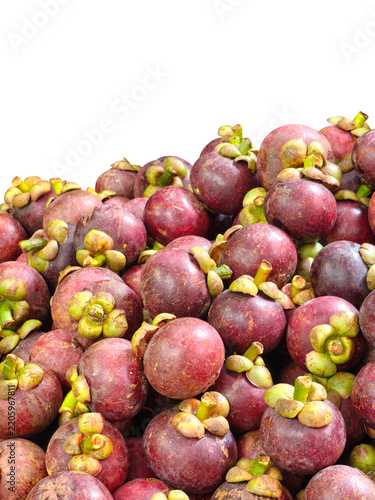 mangosteen fruit on white background