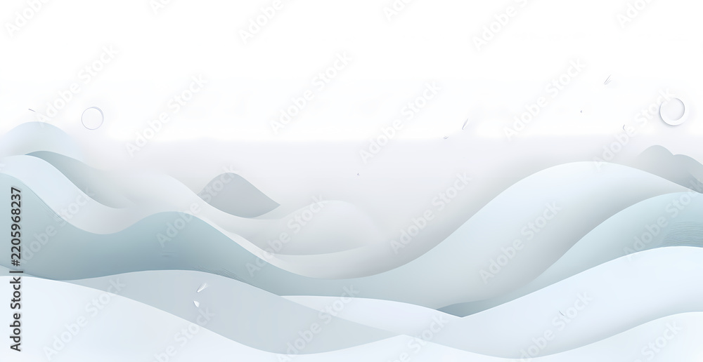 Obraz premium Abstract Blue Mountains Landscape