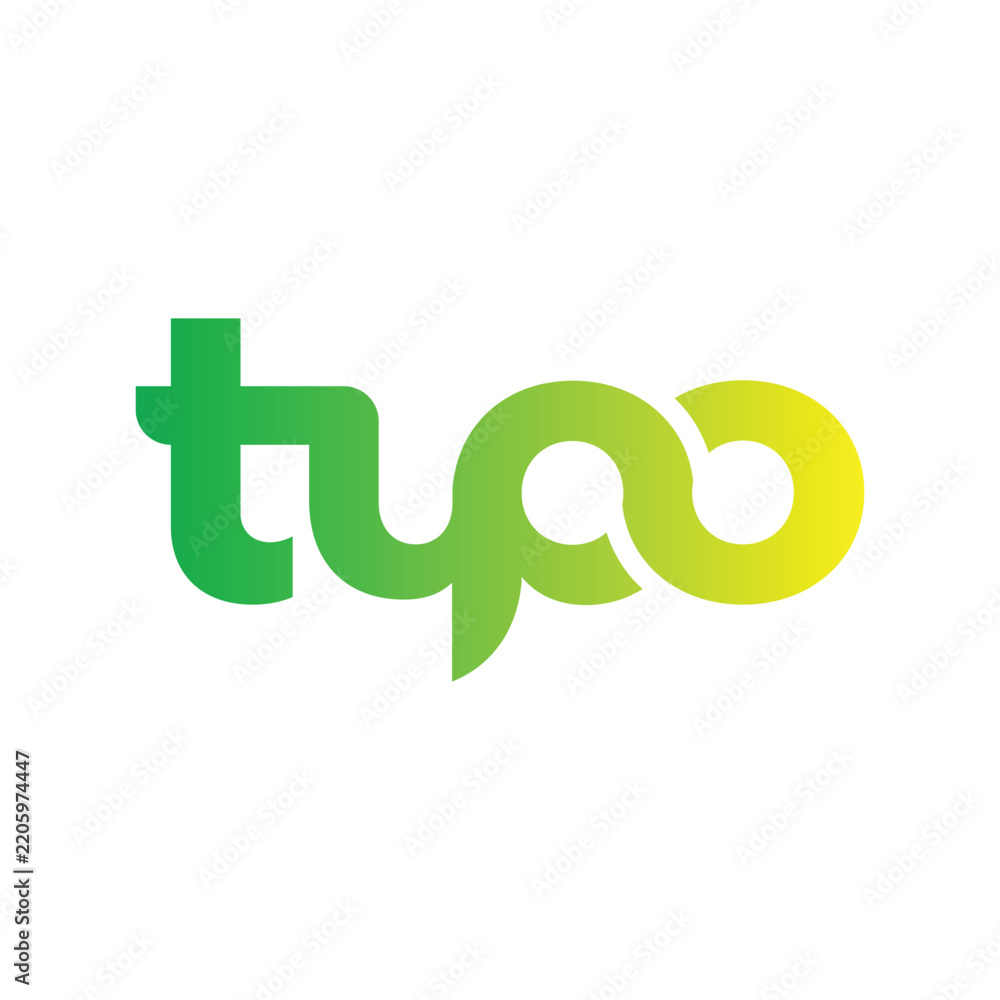 Fototapeta premium Abstract Green and Yellow Gradient Wordmark Logo – Modern Minimalist Typography Branding Design