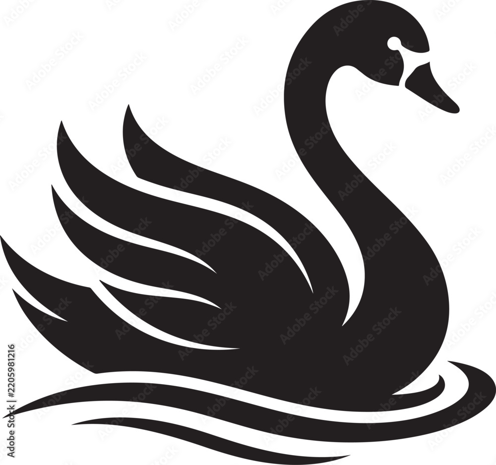 Fototapeta premium Swan_mascot_logo.eps