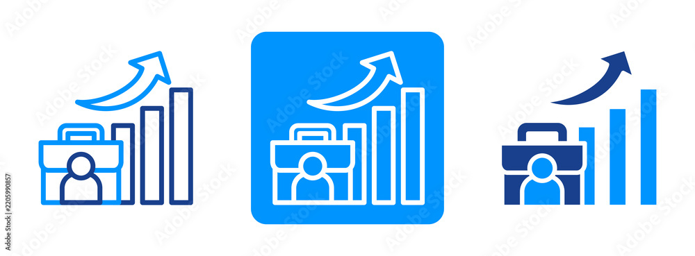 Obraz premium Investment Portfolio Icon In Dual Tone Style