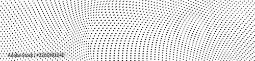 Curved halftone dot pattern suggesting a smooth and continuous wave motion background design