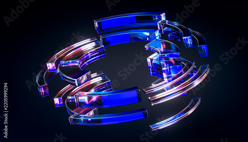 3D encrypted data ring for cybersecurity network protection