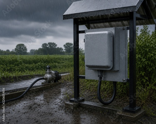 Construction dewatering operations - weatherproof electrical connections in heavy rain