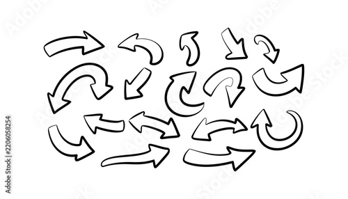 Sketch Style Arrows Collection for Creative Flow Illustrations