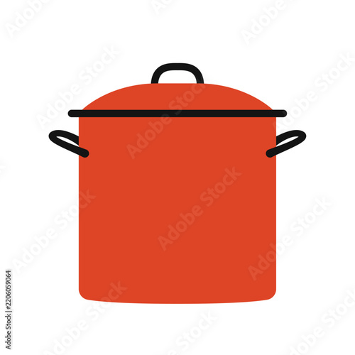 Boil water. Hot pot. Pot cartoon vector. free space for text. Water in pot. 