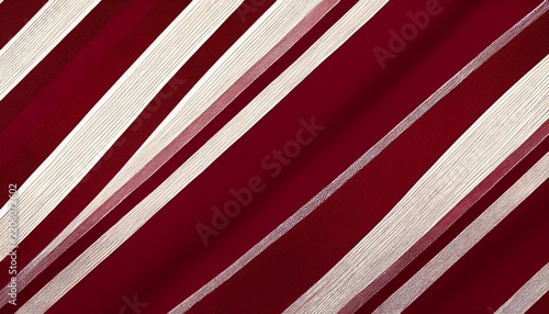 maroon and white striped pattern creating a diagonal design offering a textured fabric background showcasing textile material in a continuous repeated design