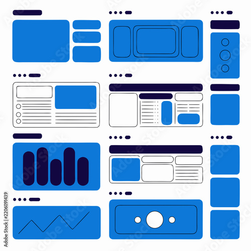 Modern Business Report Presentation Vector Graphic