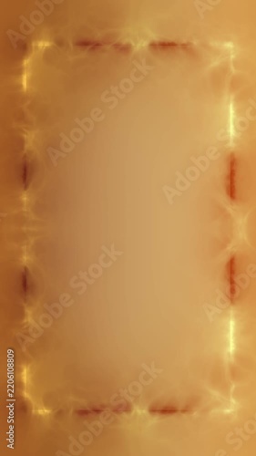 Vertical Golden Energy Frame Video with Seamless Loop