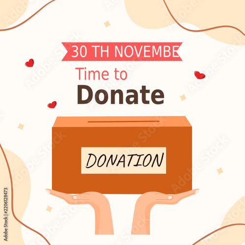 donation box and donating money for charity