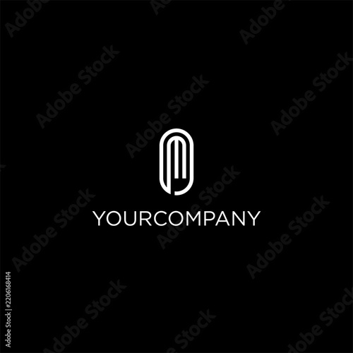 M letter minimalist logo desi...
