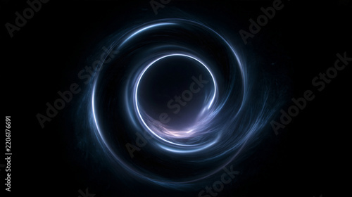 Glowing Cosmic Black Hole and Wormhole in Deep Space