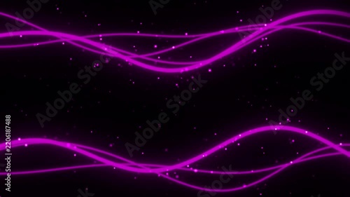 Abstract Purple Galaxy Background with Glowing Lines, Cosmic Nebula, Stars, Light and Dreamy Space Texture for Futuristic Science Fantasy Design