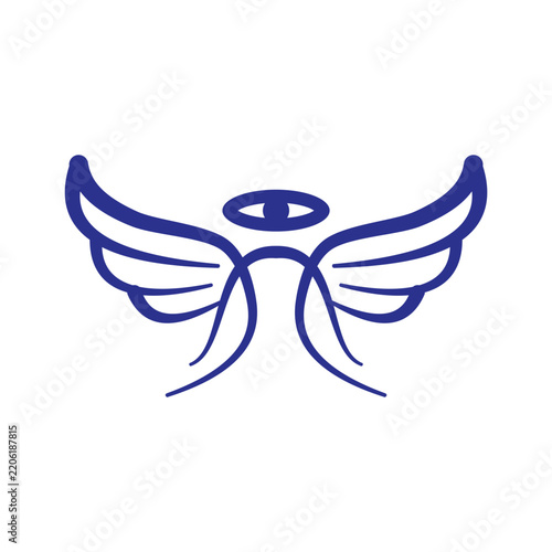 Abstract Angel Wings With Eye
