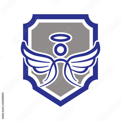 Winged Shield Emblem Graphic Design