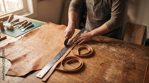 Leatherworker Cutting Strap With Ruler
