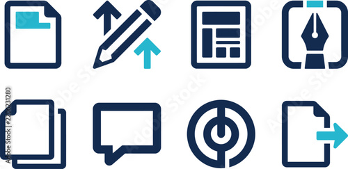 Document File Management and Workflow Icons
