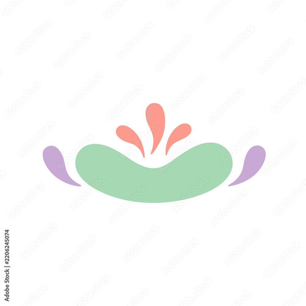 Fototapeta premium Organic pastel shapes isolated on transparent background