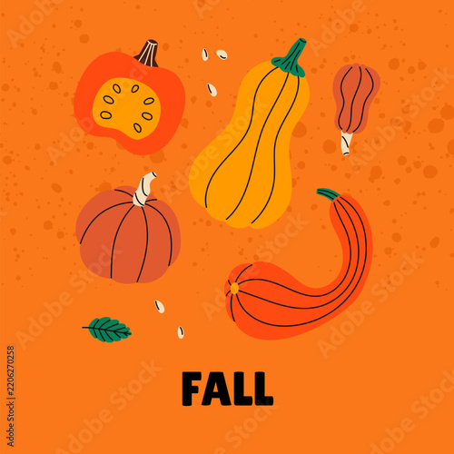 Fall harvest square banner