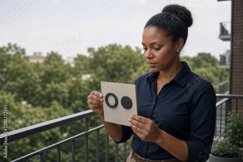 Rubber ozone testing - a materials assessor comparing an outdoor gasket with a control
