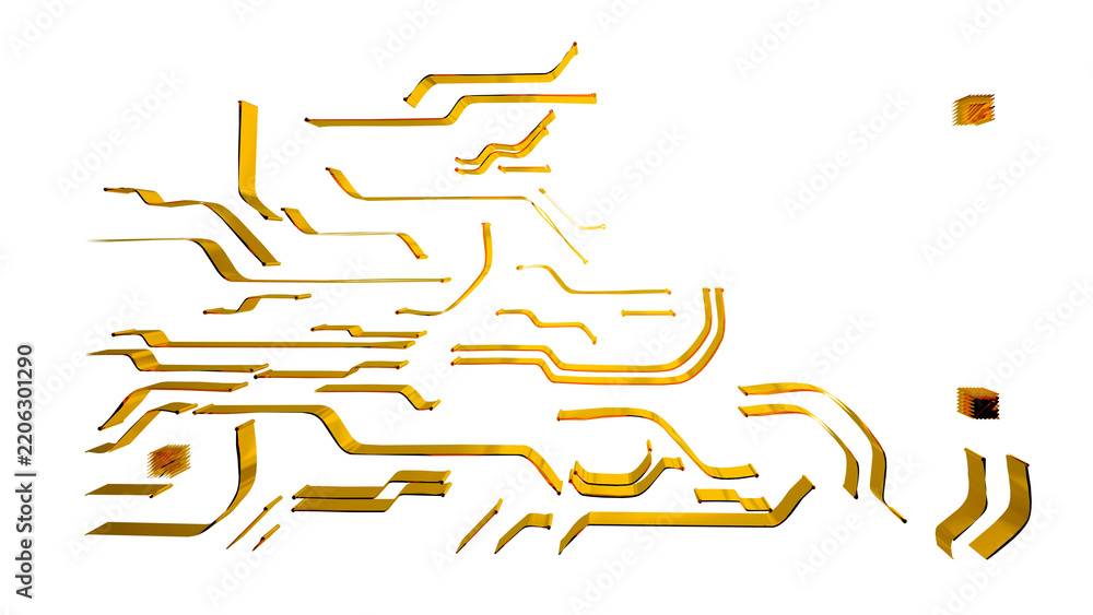 Fototapeta premium Modern Abstract Technology Golden Design Vector Illustration 