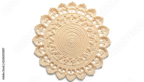 Intricate Spiral Crochet Doily with Layered Openwork Stitches