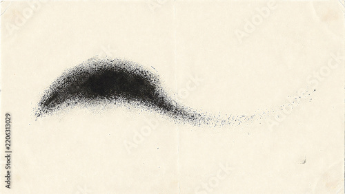 Black wave divider on beige background shape silhouette