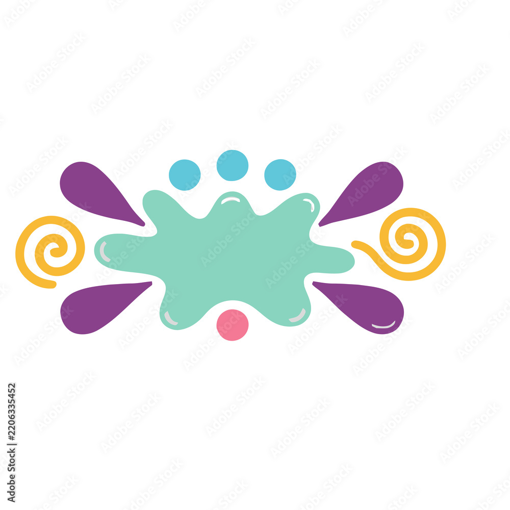 Obraz premium Colorful abstract splash and swirls